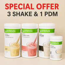 Load image into Gallery viewer, Herbalife Formula 1 Triple Shake Bundle + Protein Drink Mix